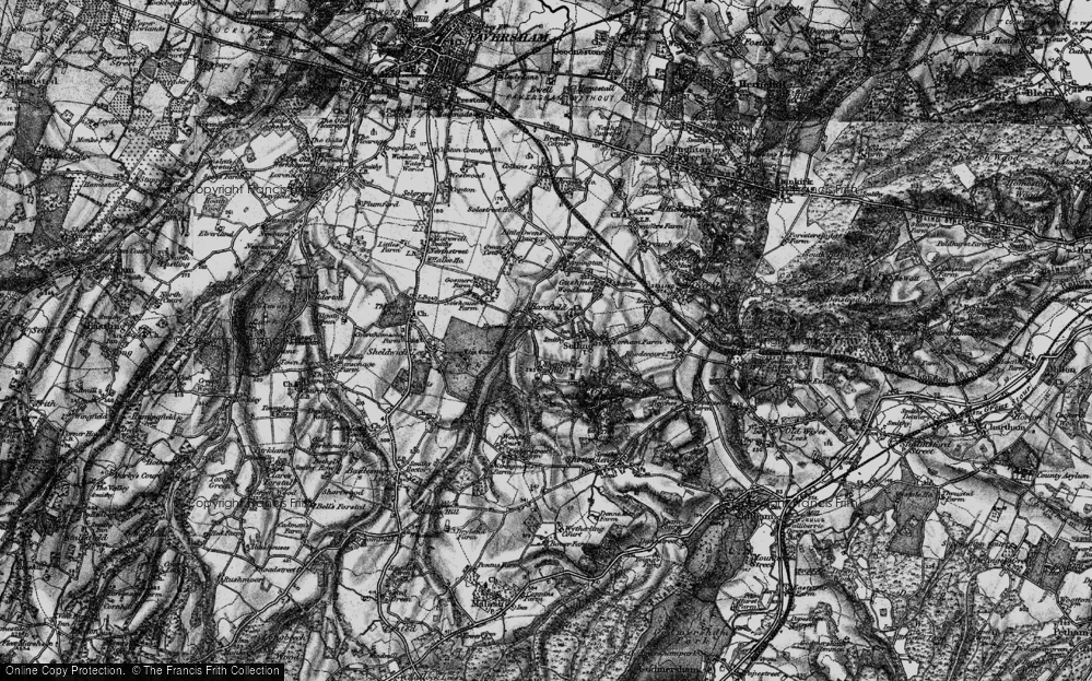 Old Map of Hogben's Hill, 1895 in 1895