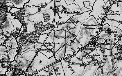 Old map of Hoggington in 1898