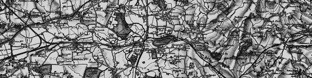 Old map of Hoggrill's End in 1899