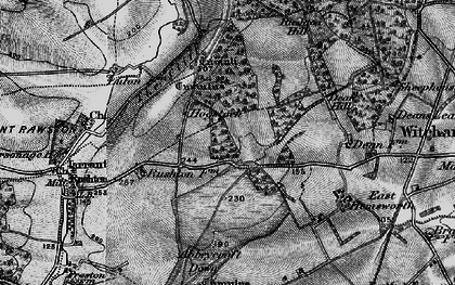 Old map of Abbeycroft Down in 1895