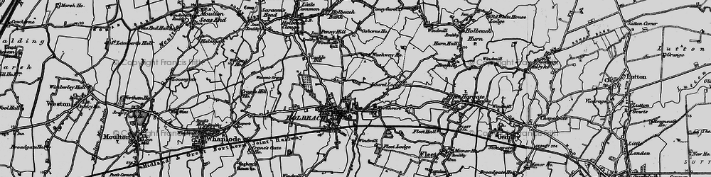 Old map of Holbeach in 1898