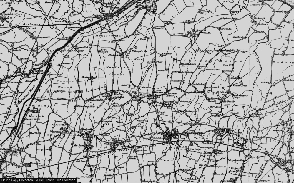 Old Map of Holbeach Clough, 1898 in 1898