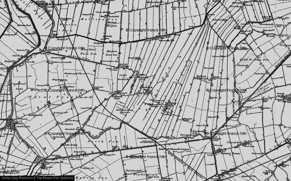 Old Map of Holbeach Drove, 1898 in 1898