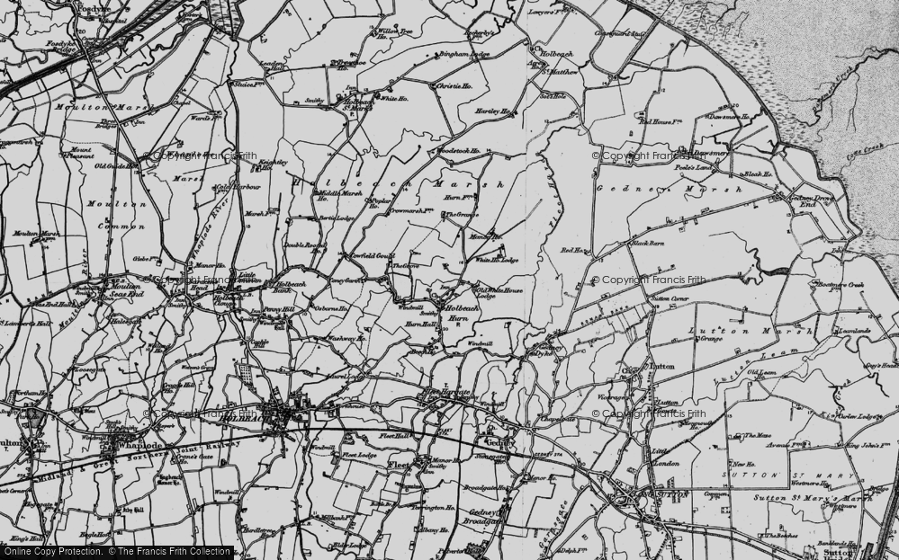 Old Map of Holbeach Hurn, 1898 in 1898