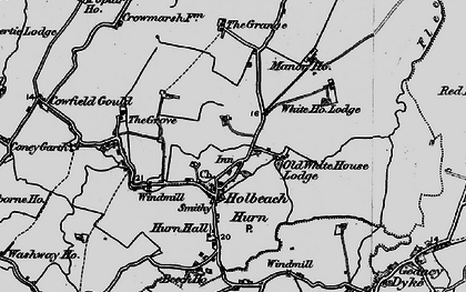 Old map of Holbeach Hurn in 1898