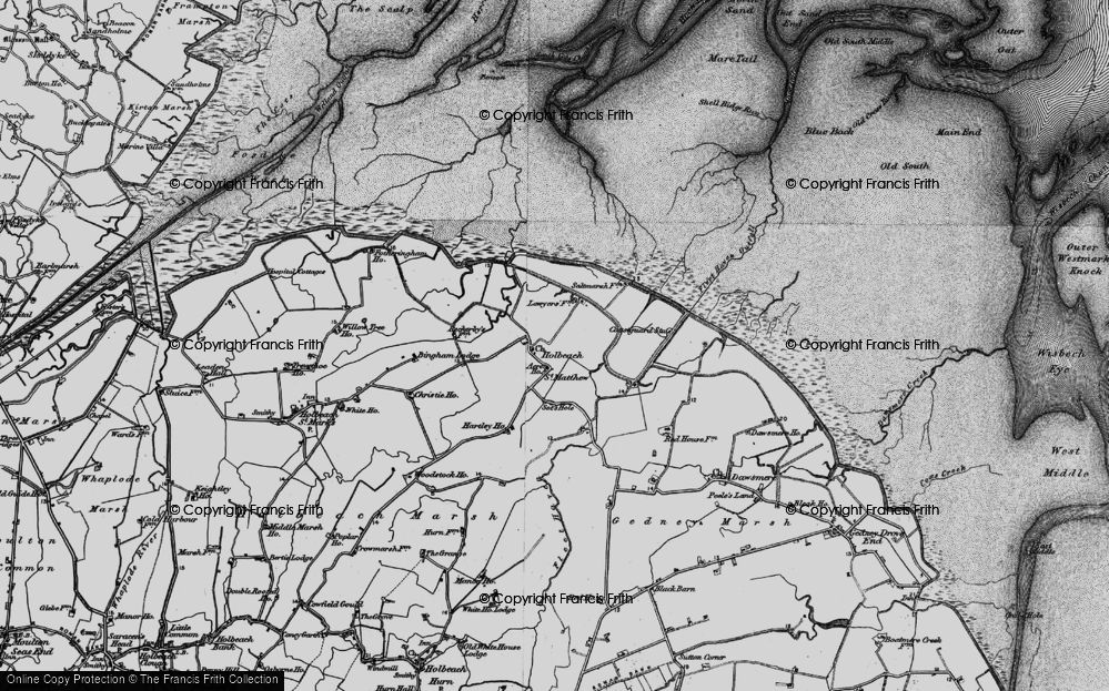 Old Map of Historic Map covering Bingham Lodge in 1898