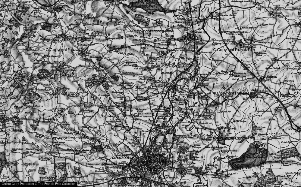 Old Map of Holbrooks, 1899 in 1899