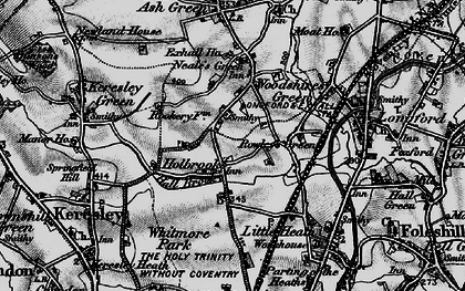 Old map of Holbrooks in 1899