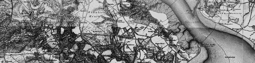 Old map of Holbury in 1895