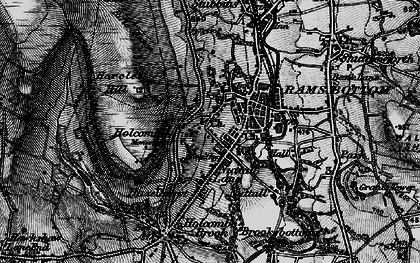 Old map of Holcombe in 1896