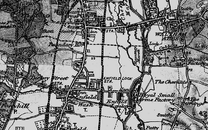 Old map of Holdbrook in 1896