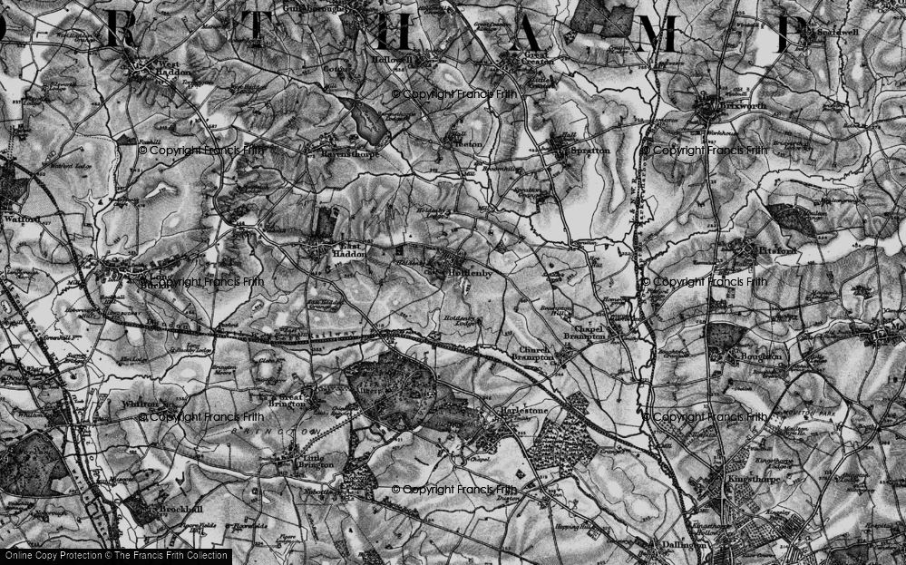 Old Map of Historic Map covering Holdenby North Lodge in 1898