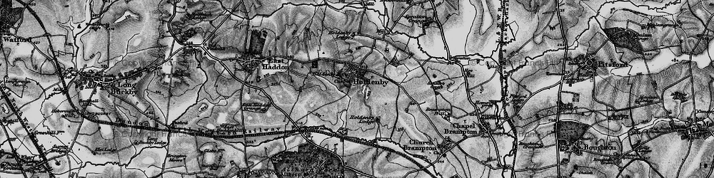 Old map of Holdenby in 1898
