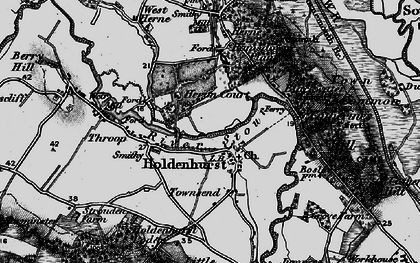 Old map of Holdenhurst in 1895