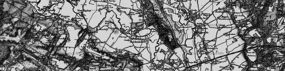 Old map of Holdenhurst in 1895