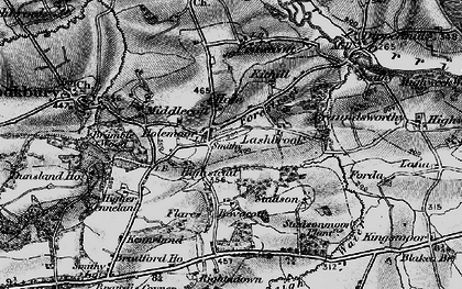 Old map of Bovacott in 1895