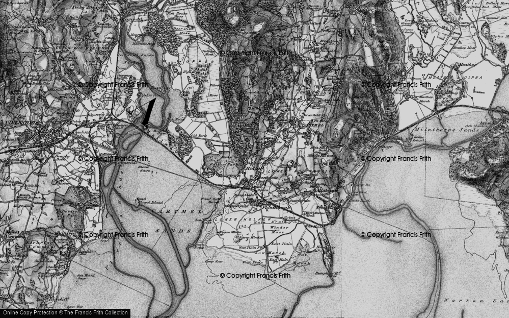 Old Map of Historic Map covering Bigland Scar in 1898
