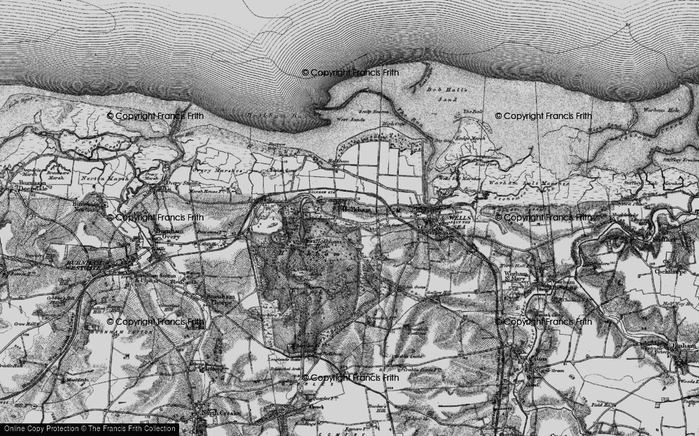Old Map of Historic Map covering Burrow Gap in 1898