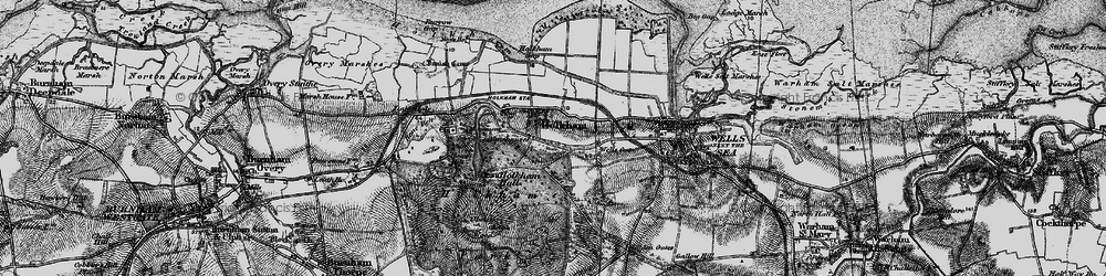 Old map of Burrow Gap in 1898