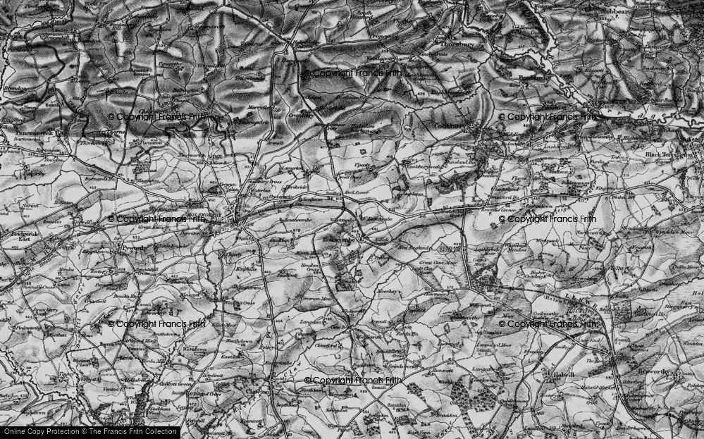 Old Map of Historic Map covering Anvil Corner in 1895