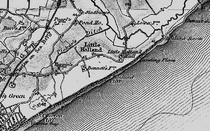 Old map of Holland-on-Sea in 1896
