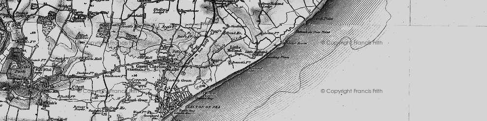 Old map of Holland-on-Sea in 1896