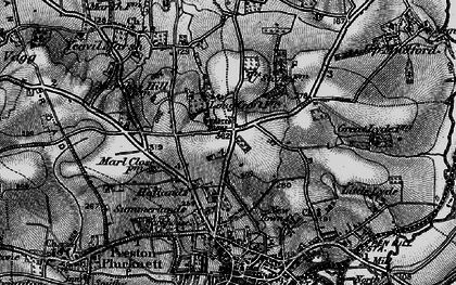 Old map of Hollands in 1898