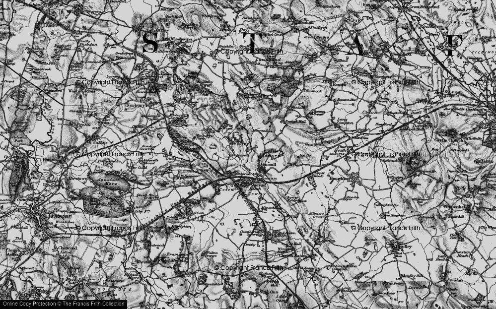 Old Map of Hollies Common, 1897 in 1897