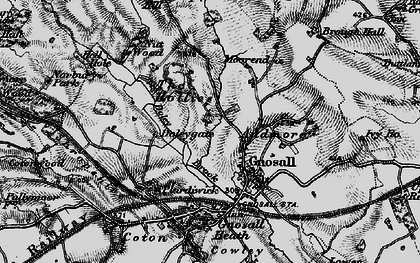Old map of Hollies Common in 1897