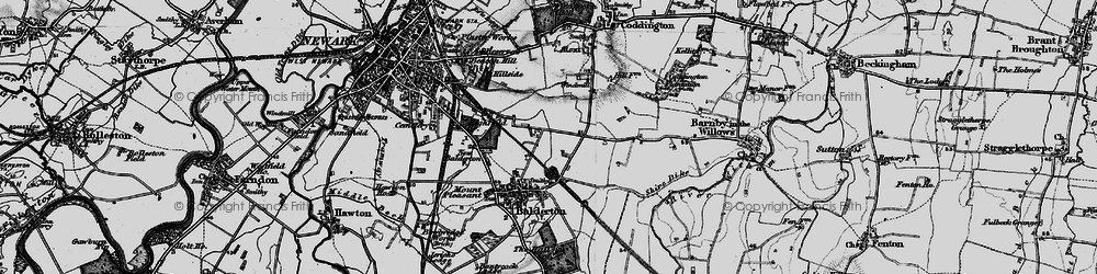 Old map of Hollies, The in 1899