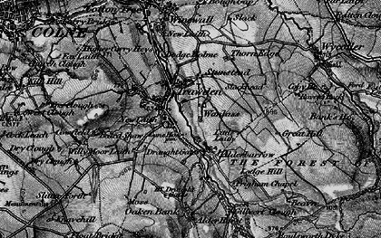 Old map of Bedding Hill Moor in 1898