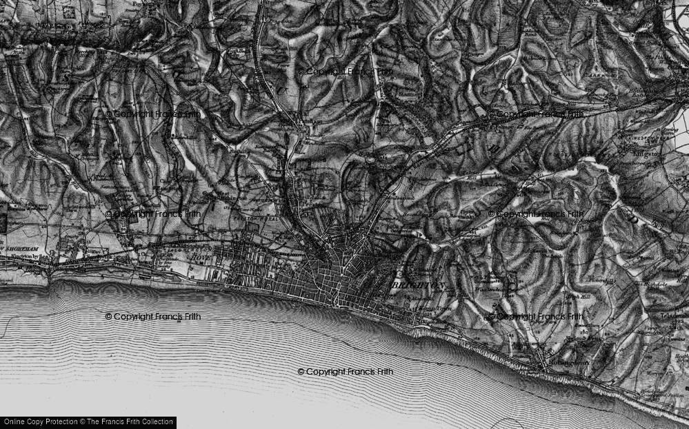 Old Map of Hollingdean, 1895 in 1895