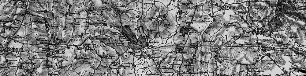 Old map of Hollington Grove in 1897