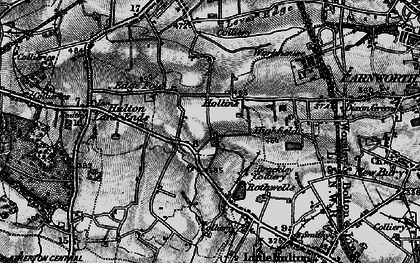 Old map of Hollins in 1896
