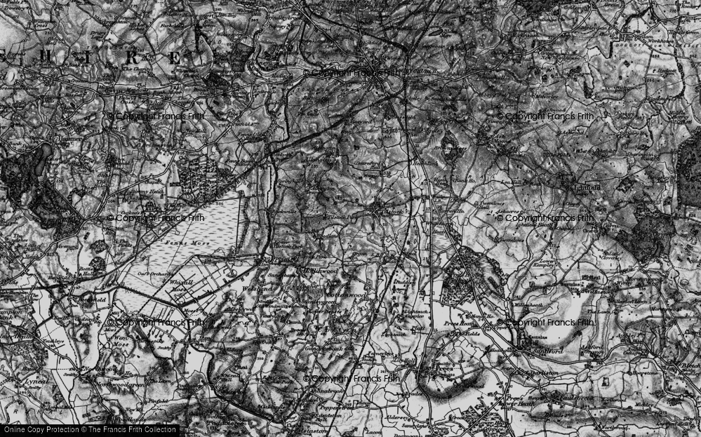 Old Map of Hollins Lane, 1897 in 1897