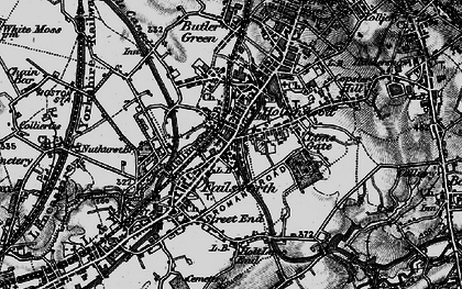 Old map of Hollinwood in 1896