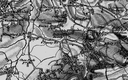 Old map of Hollow Brook in 1898