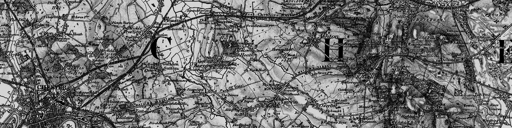 Old map of Hollowmoor Heath in 1896
