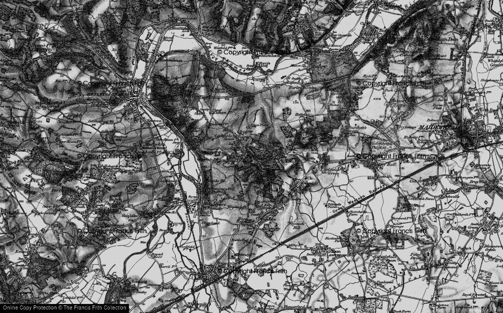 Old Map of Holly Cross, 1895 in 1895