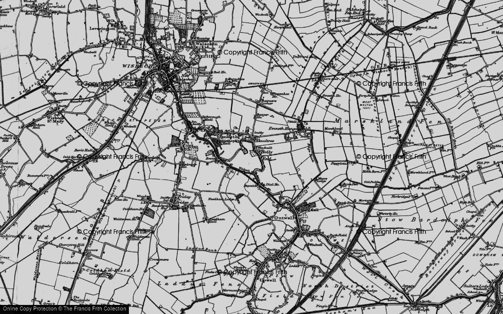 Old Map of Holly End, 1893 in 1893