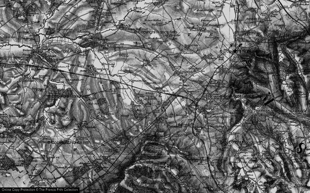 Old Map of Holly Green, 1895 in 1895