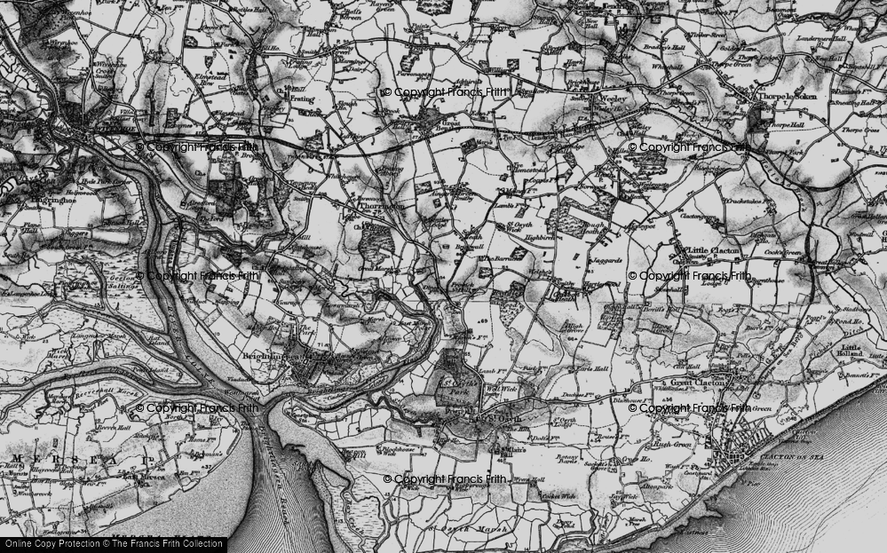 Old Map of Historic Map covering Riddles Wood in 1896