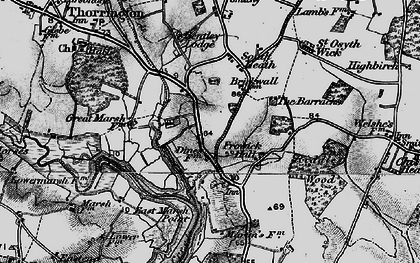 Old map of Hollybush Hill in 1896