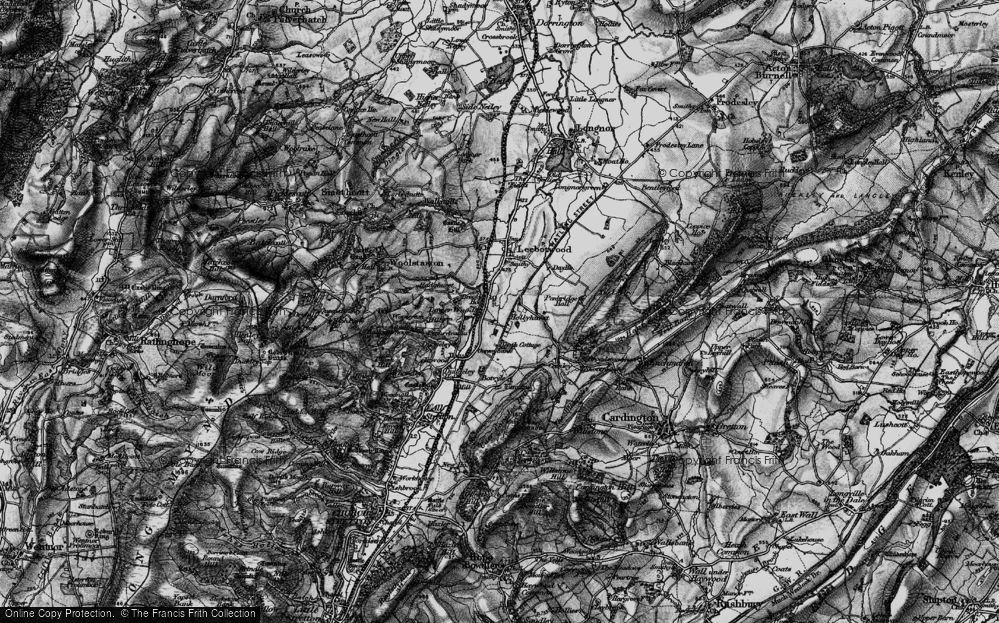 Old Map of Hollyhurst, 1899 in 1899