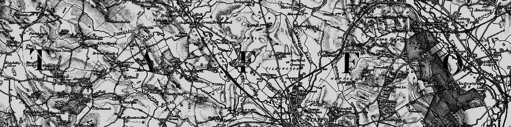 Old map of Holmcroft in 1897