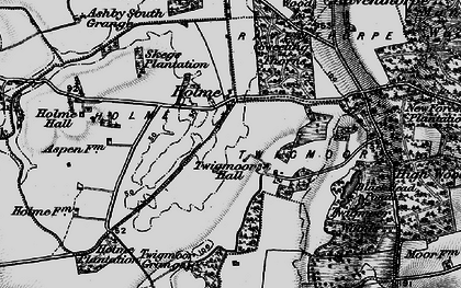 Old map of Holme in 1895