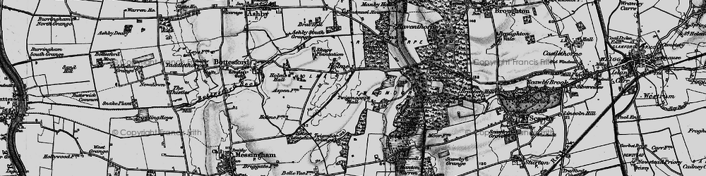 Old map of Holme in 1895