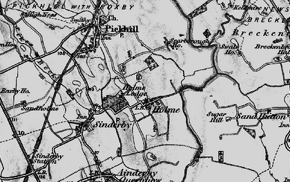 Old map of Holme in 1898