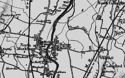 Old map of Holme in 1899