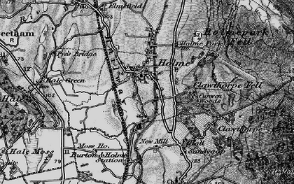 Old map of Holme Mills in 1898